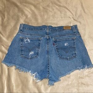 Vintage Levi 550 Distressed High Waisted Shorts